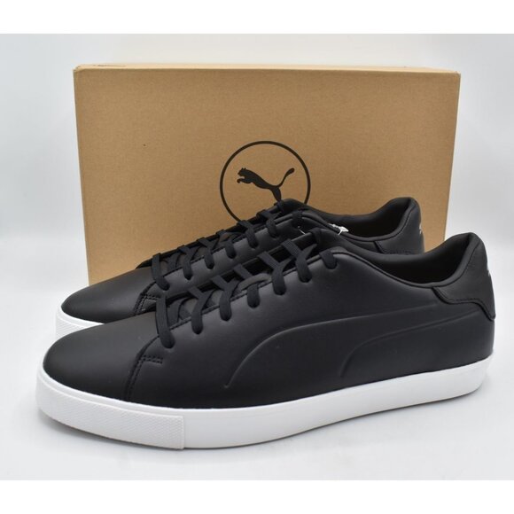 Puma Men Size 9.5 Fusion Classic Spikeless Waterproof Black Leather Golf  Shoes